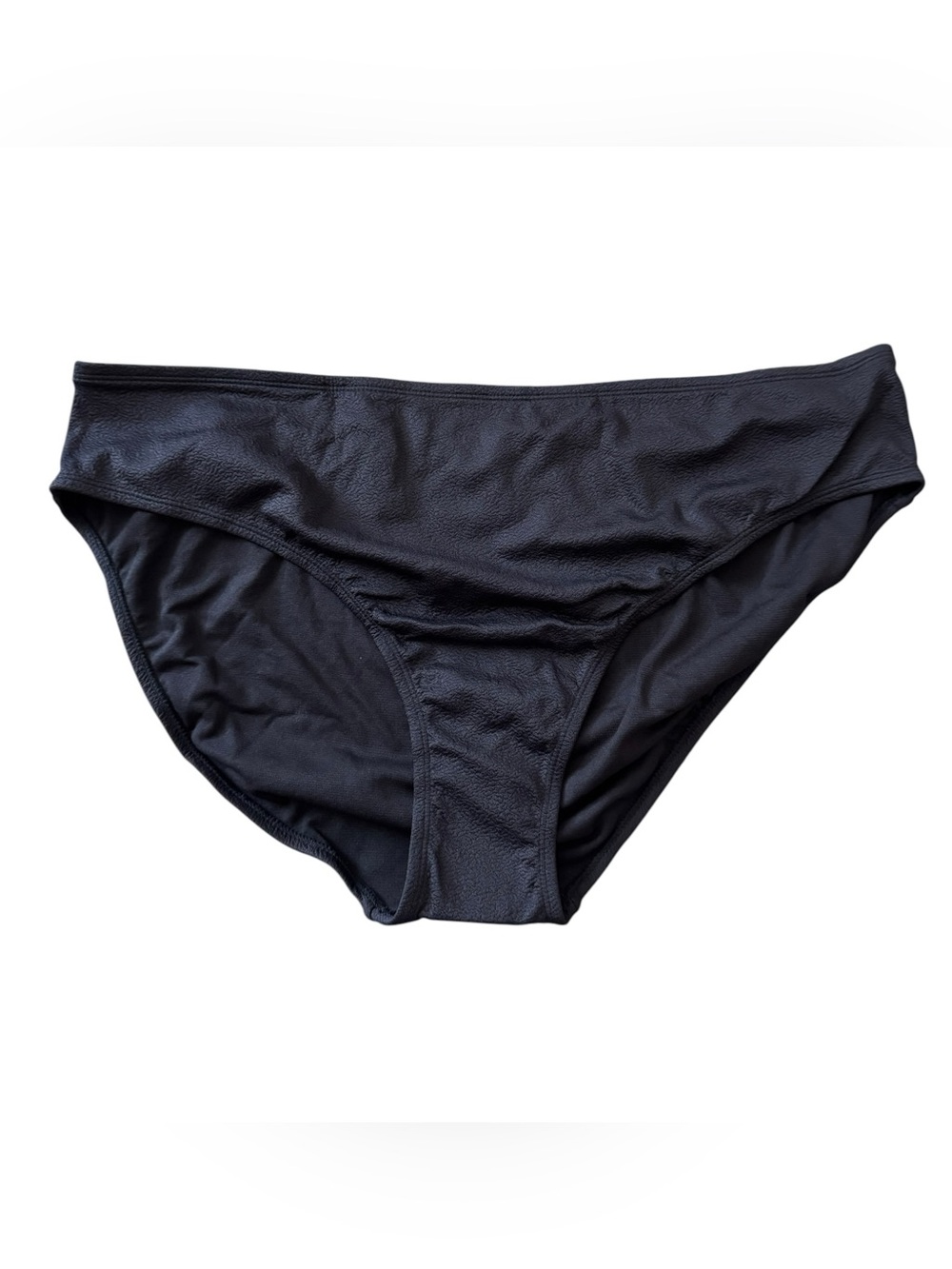 George Bikini Bottom NWT Womens Black Crinkle Swim Brief XXL